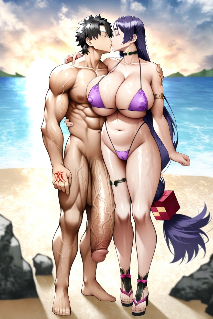 Medium Breast, Uncensored, Side View Hentai AI Porn