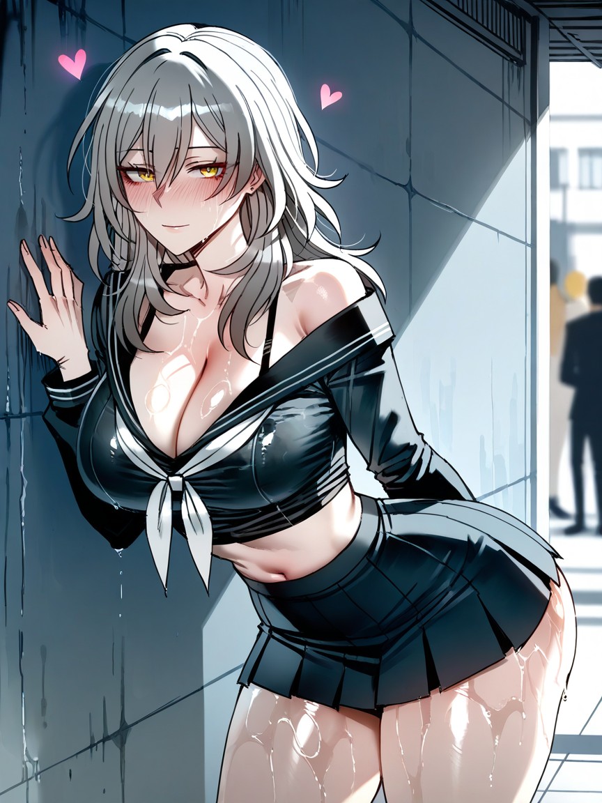 Rounded Ass, Arms Behind Back, Loose Shirt Hentai AI Porn