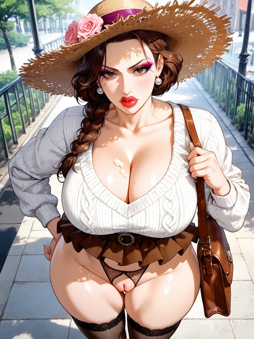 Pearl Drop Earrings, Realistic-style, Ssbbw ヘンタイAIポルノ