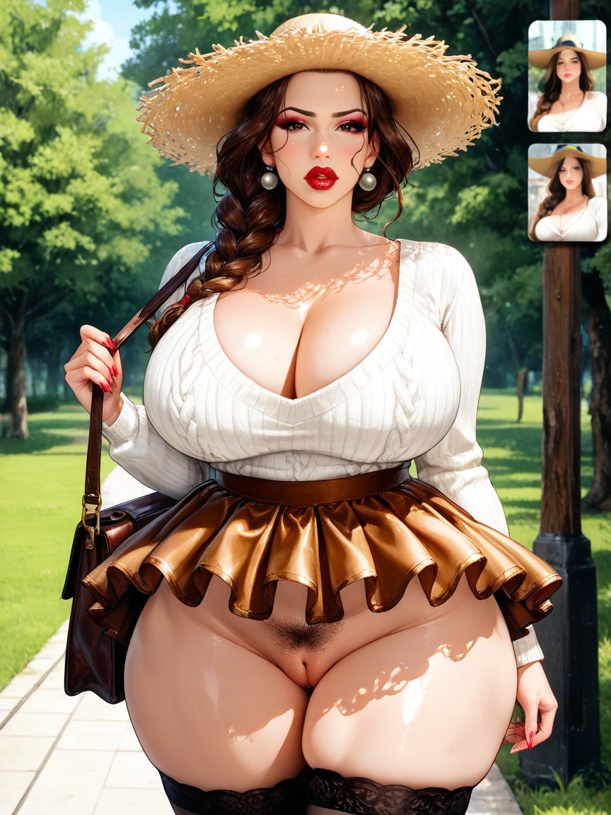 Exaggerated Ultra Waist, Innie Pussy, Graceful Build Hentai AI Porn