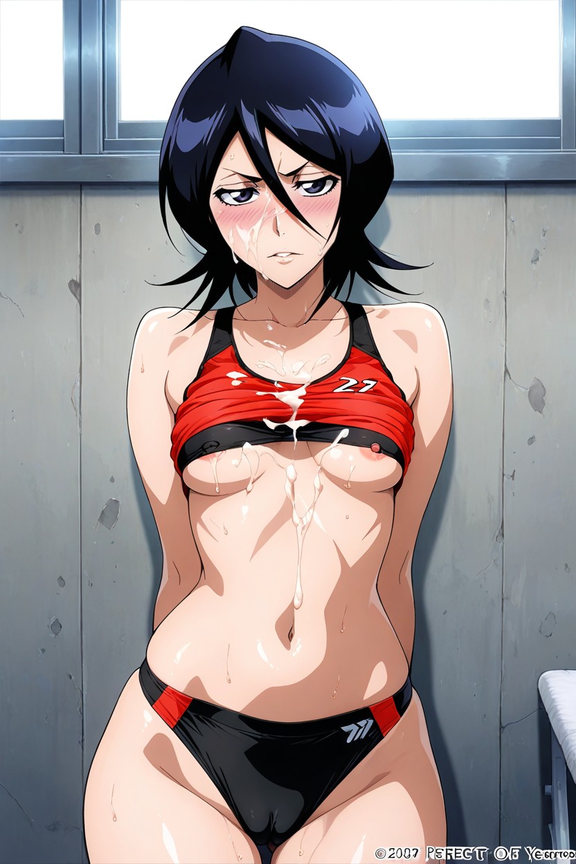 Against The Wall, Perfect Face, Medium Ass Hentai AI Porn