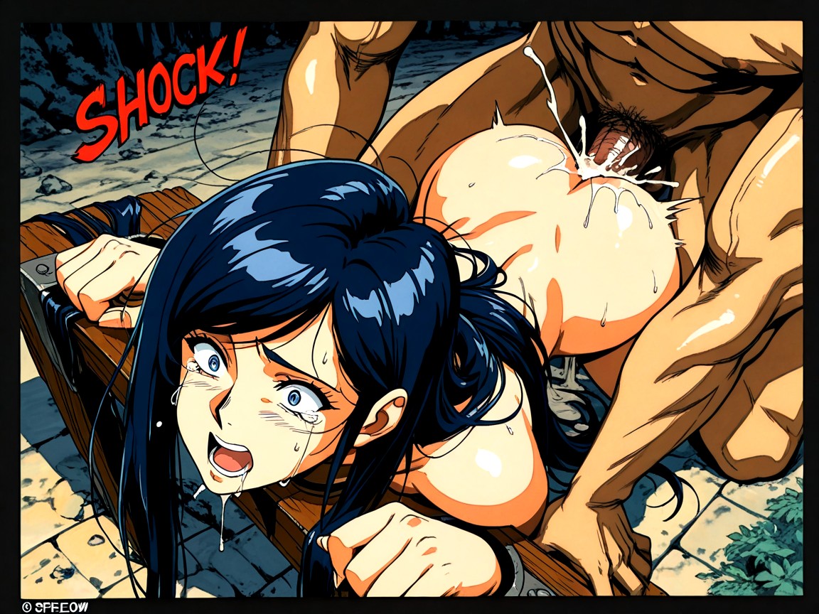 Gros Seins, Retro Anime Art Style, Bottomless Porno IA Hentai