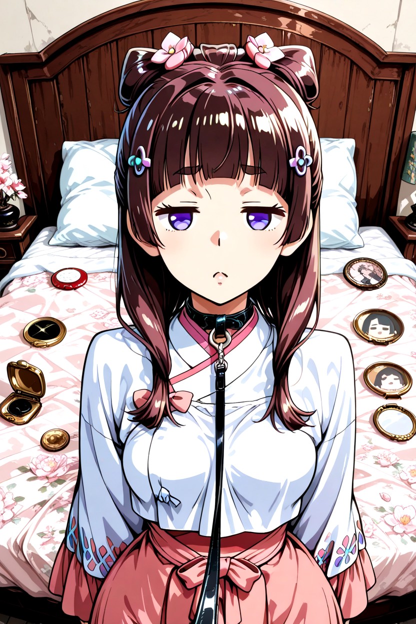 Culo Mediano, Delicate Oval Face, Delgada Hentai IA