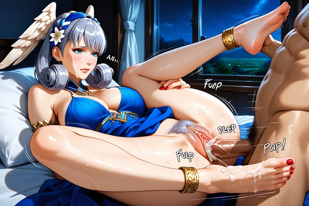 Wearing Ceremonial, Motion Lines, Pechos Medianos Hentai IA