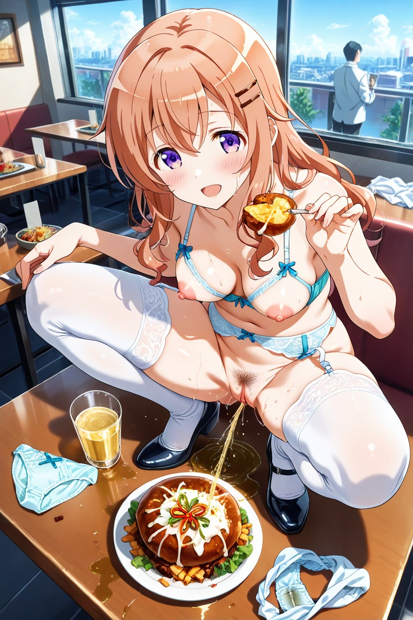 Side-by-side, Garter Straps, Women Focus Hentai AI Porn