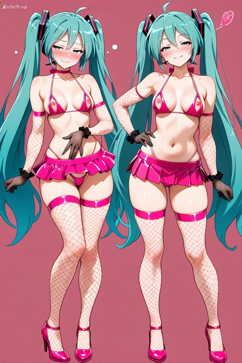 Model, Horny, Nippleless Hentai AI Porn
