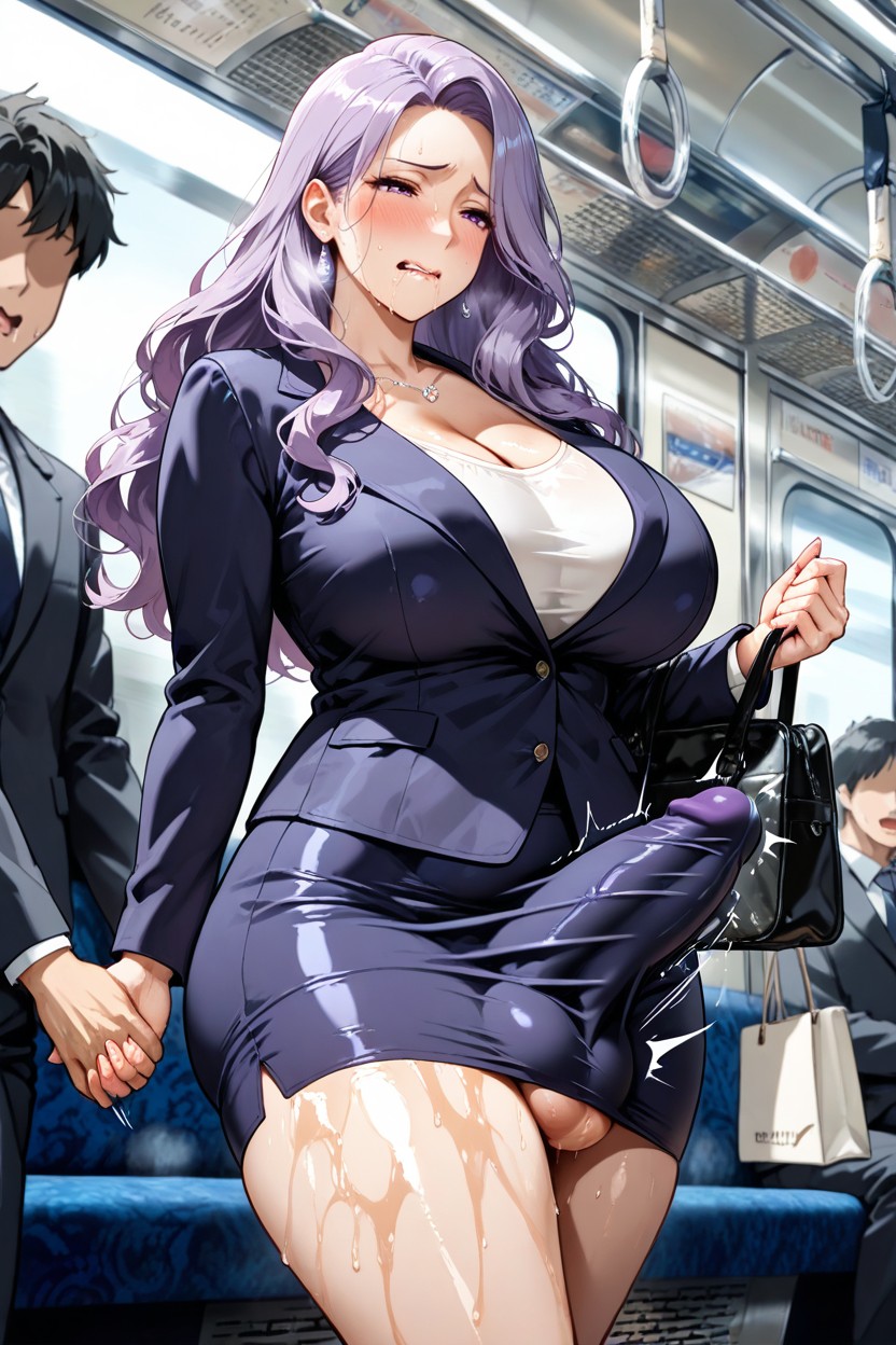Crowded Men And Women, Hands Motion Blur, Curvacious ヘンタイAIポルノ
