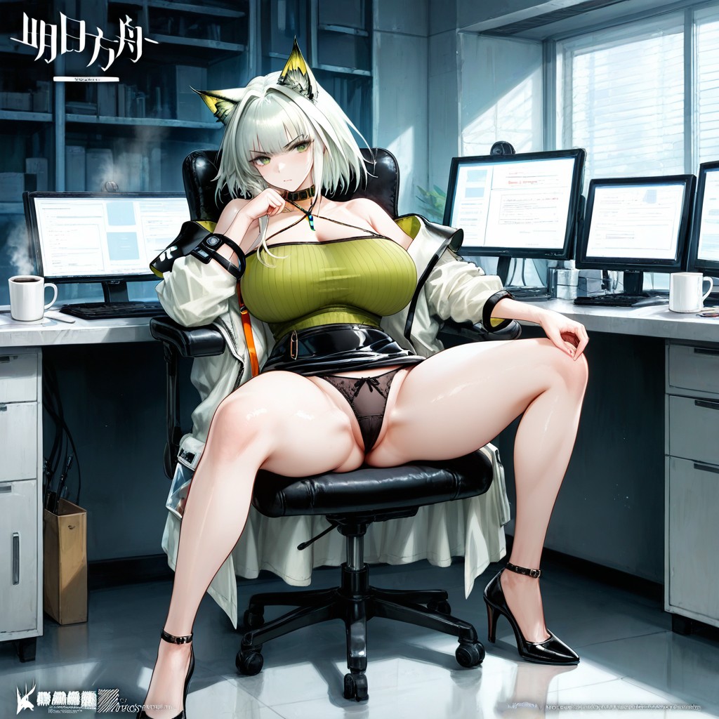 In Lab, Kal'tsitarknights, Solo Hentai AI Porn