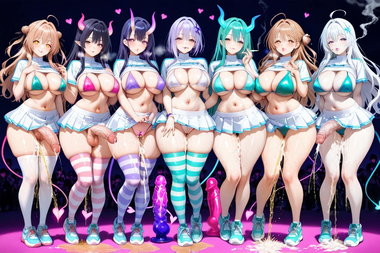 Open Clothes, Porcelaine Smooth Skin, Smug Hentai AI Porn