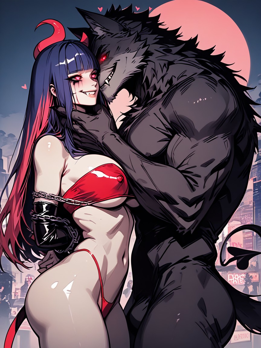 Succubus, Tight Waist, Legs Together Porno IA Hentai