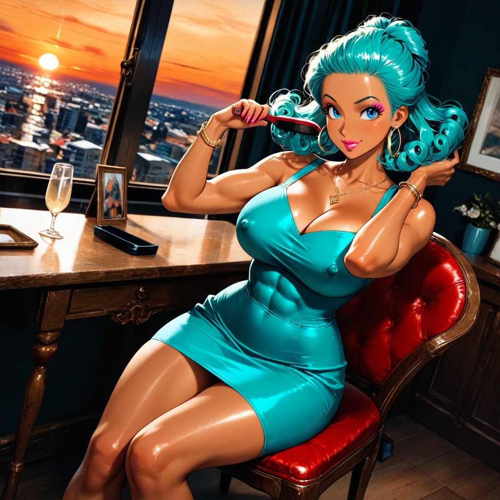 High Resolution, Lots Of Detail, Pink Glossy Lipstick Porno IA Hentai