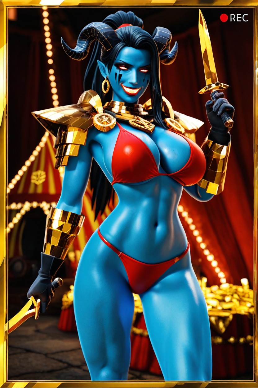 Hanging Warm String Lights, Clean Textures, Female Demon Hentai IA