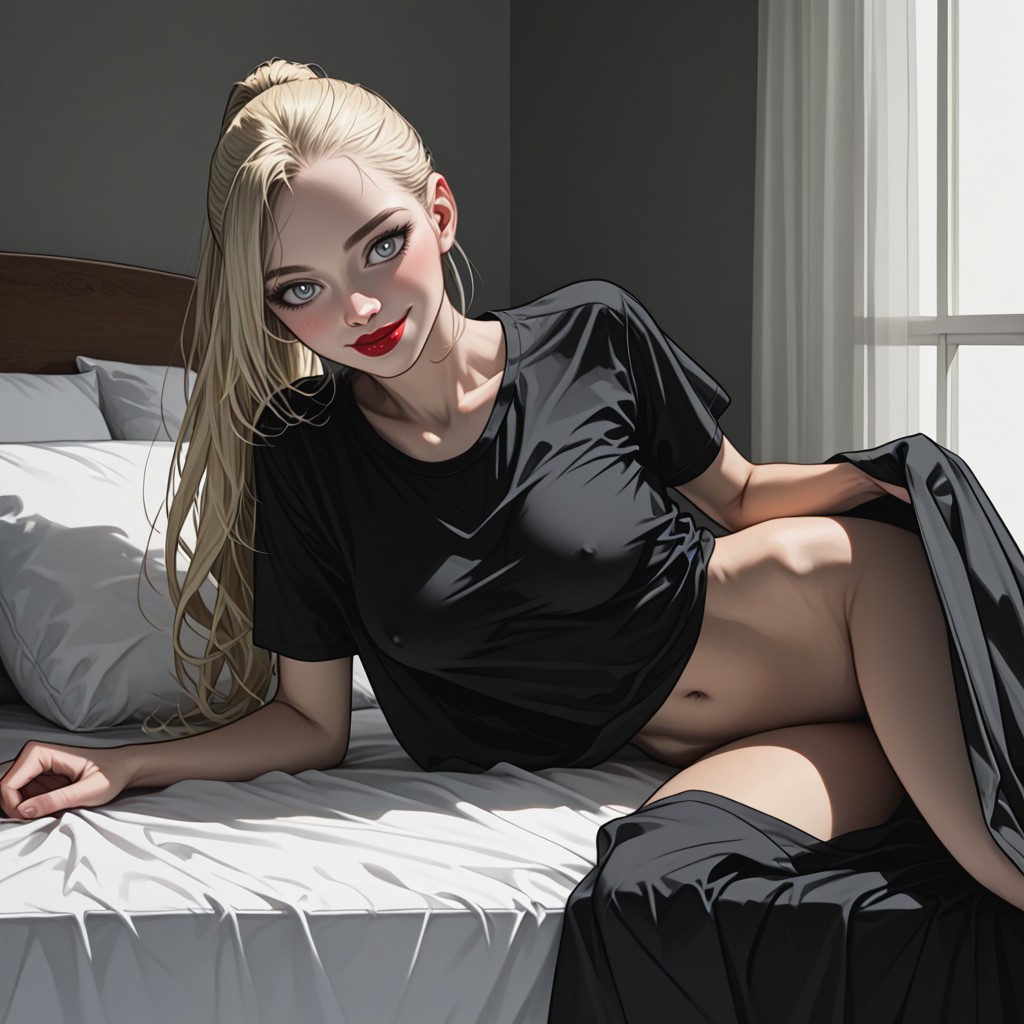 Blushing, Skinnyleg, Natural Skin Hentai IA