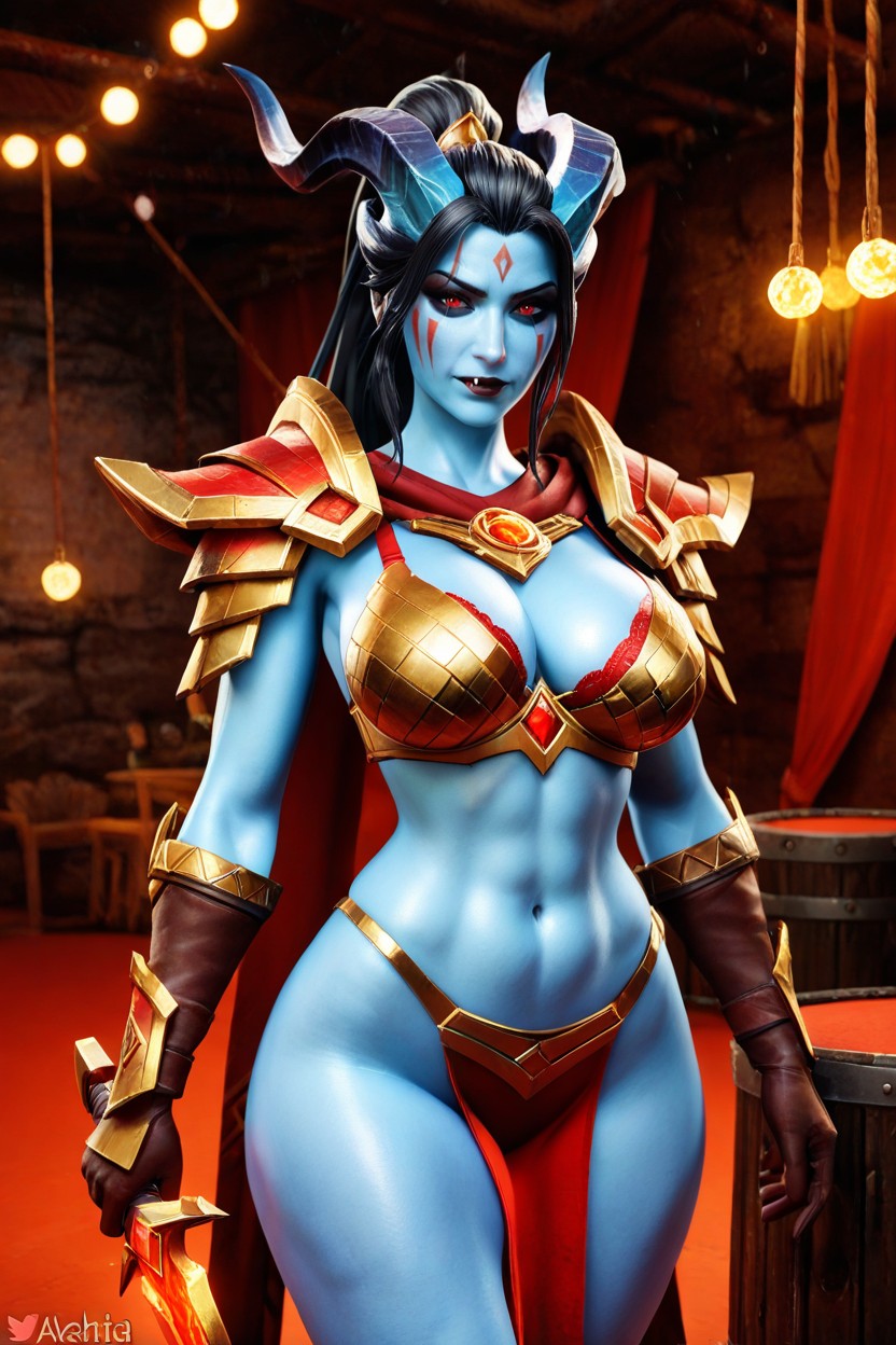 普通のお尻, Wearing Metallic Bra With Fang Shapes, Long Dark Gloves ヘンタイAIポルノ