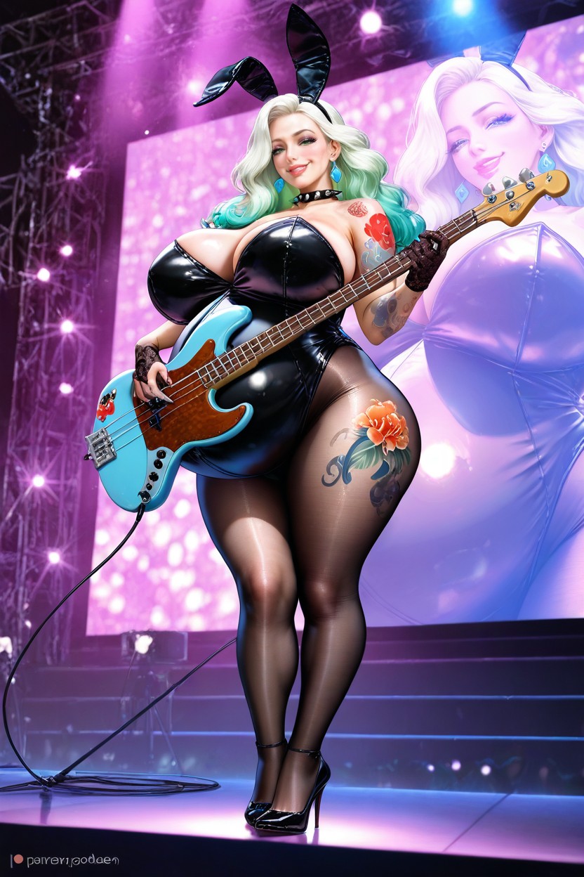 Thick Lips, 25+, En El Escenario Hentai IA