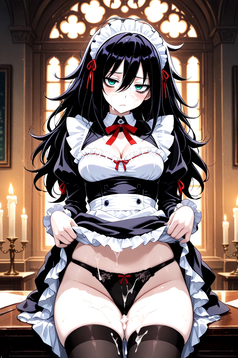 Cum On Face, Fancy Mansion, Black Panties Porno IA Hentai