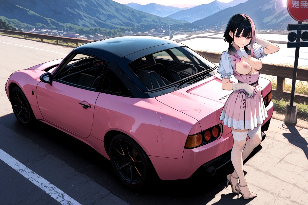Happy Smile, Wavy Hair Edges, Cinematic Porno IA Hentai