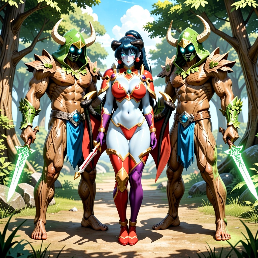 Dynamic Landscape Trees, D Render Game Woman Astaroth From Shinrabanshou, Group Shot Hentai IA pornografia