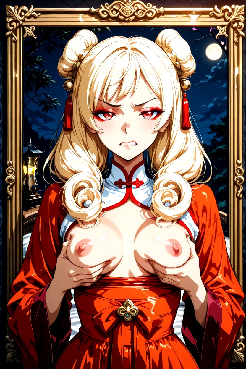 Clenched Teeth, Standing, Night Hentai AI Porn