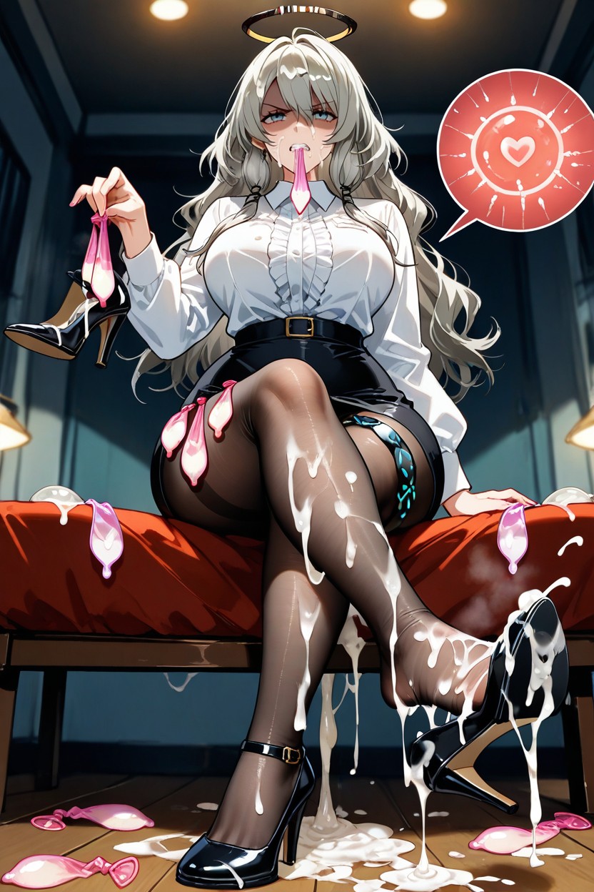 Cum On Hair, Sperm Covered Feet, De Abajo Hacia Arriba Hentai IA