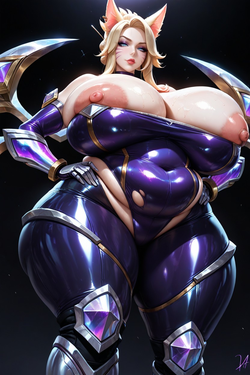 Hyper Fat Giant Ass, Bare Shoulders, Completely Black Empty Void Background Hentai AI Porn