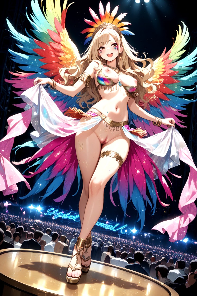 Wispy Bangs, Skinny, Golden Necklace Hentai AI Porn