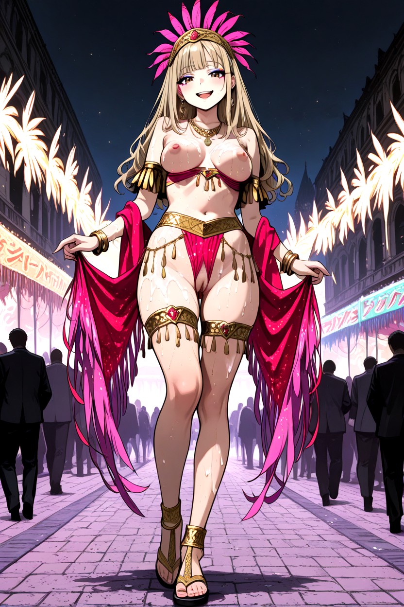 Samba Dancing, Full Body, Decorative Sandals Hentai AI Porn