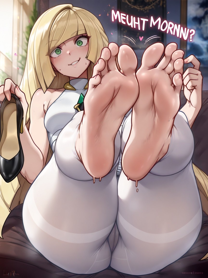 Showing Feet, Straight Bangs, Feet Up Porno IA Hentai
