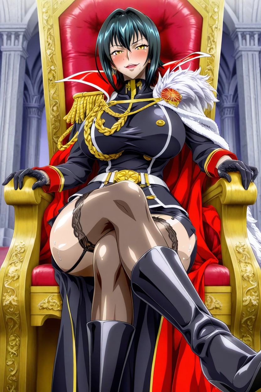 Annerose Vajra From Action Taimanin, The Outfit Looks Elegant, Black Gloves Hentai AI Porn