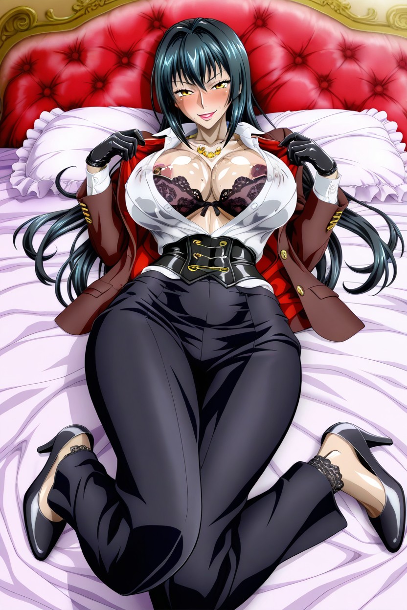 Black Hair, Completely Uncensored, Medium Breast Hentai AI Porn