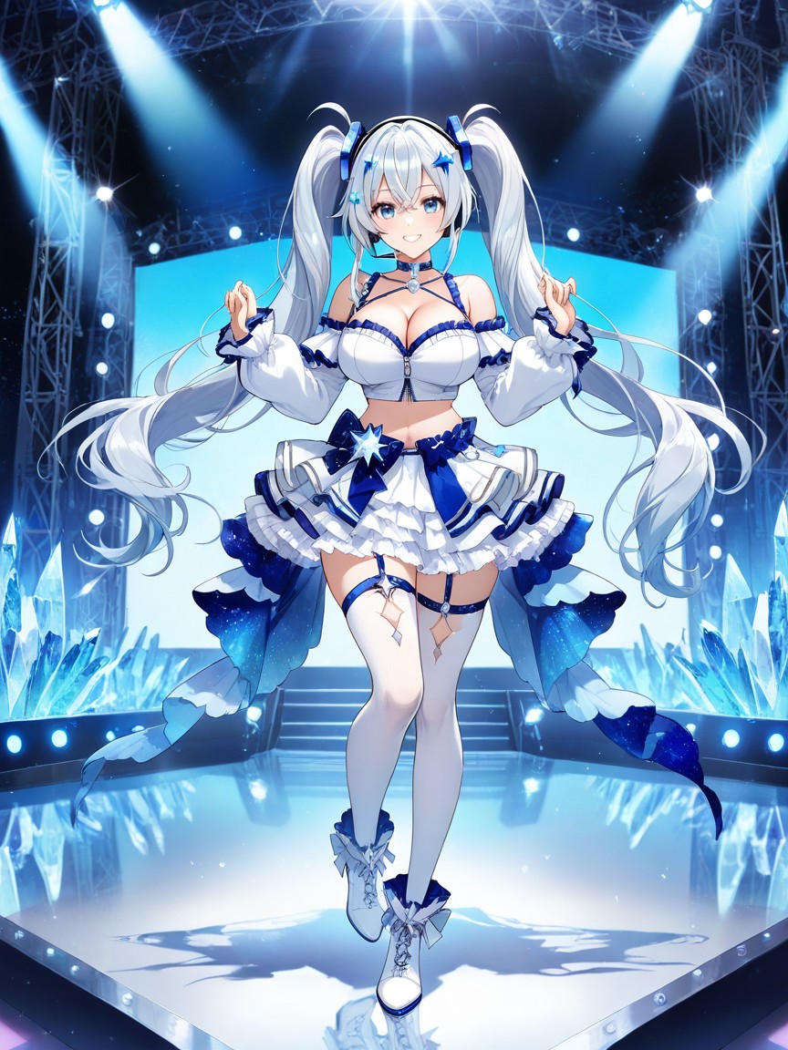 Small Ass, Stage, Layered Skirt With Glitter Tulle Hentai AI Porn