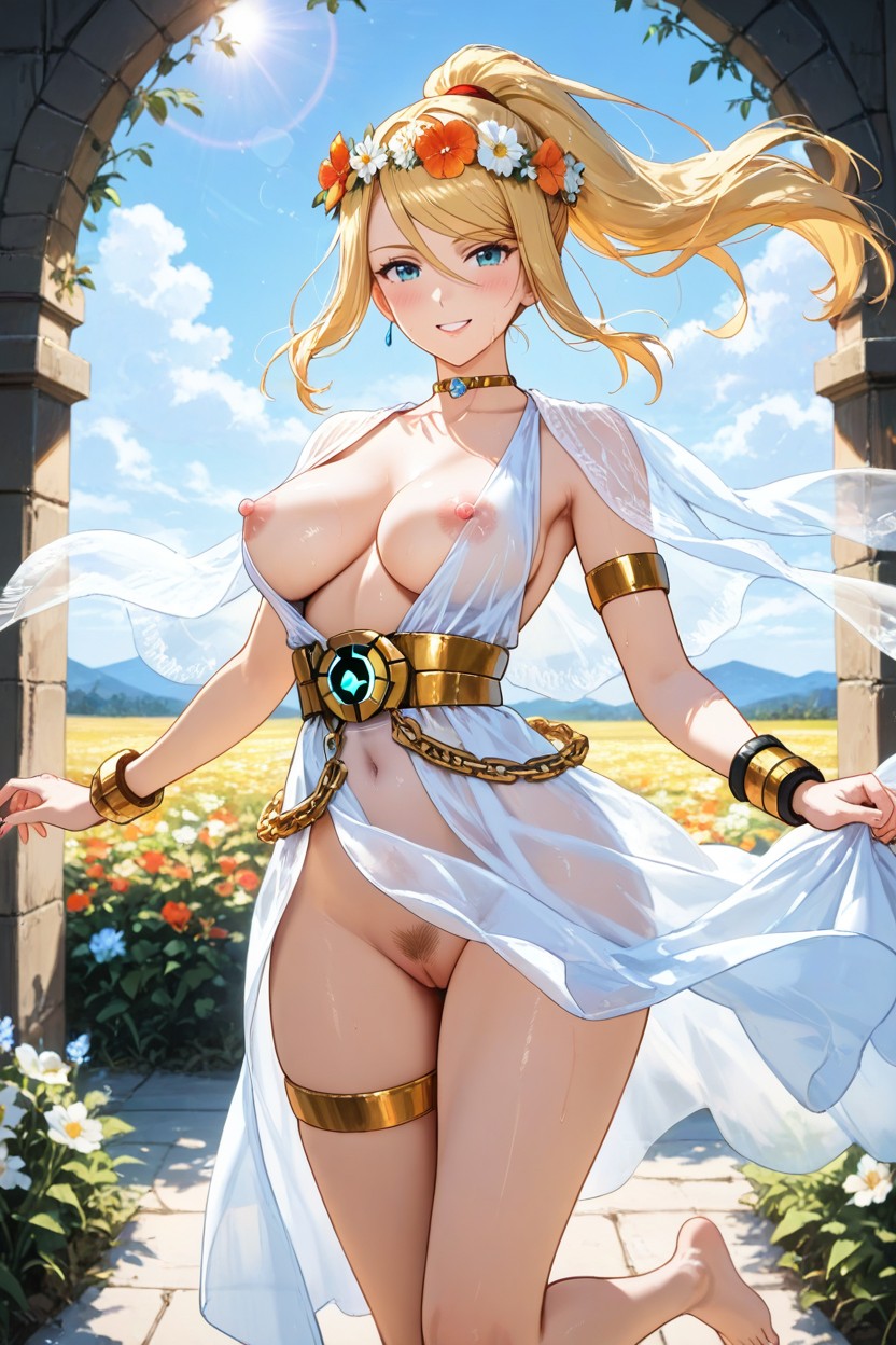 Golden Thigh Bands, High Resolution, Medium Ass Hentai AI Porn