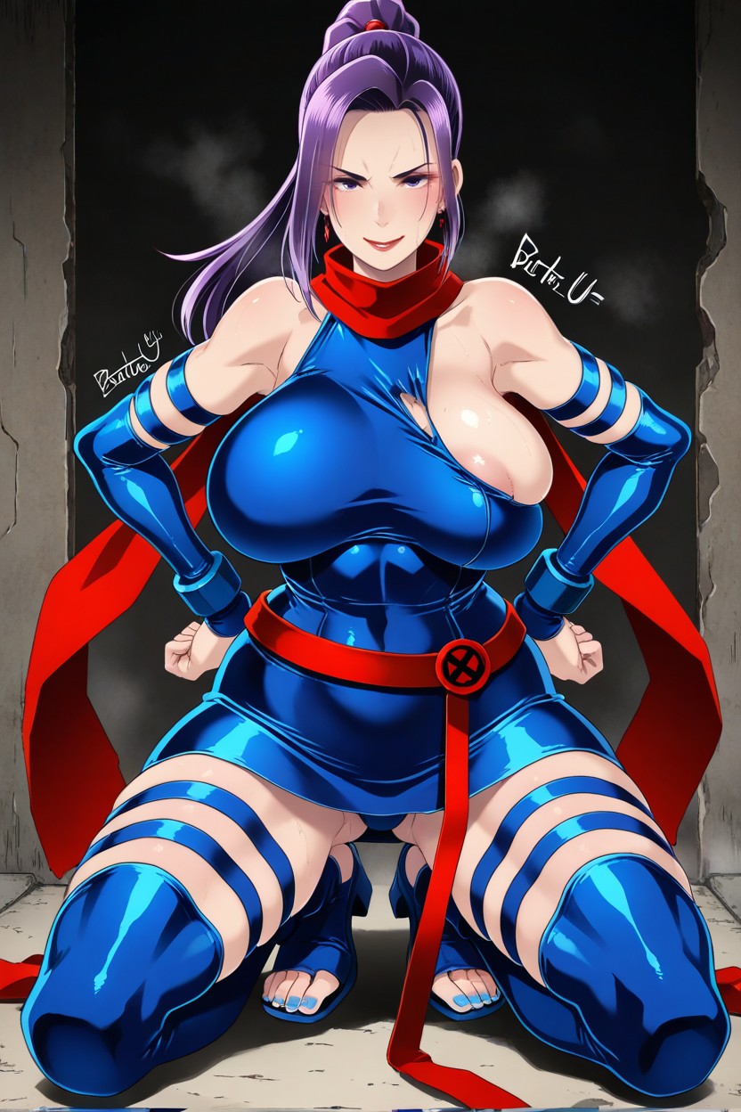 Ninja Style, Brest Bandages, Kneeling Hentai AI Porn