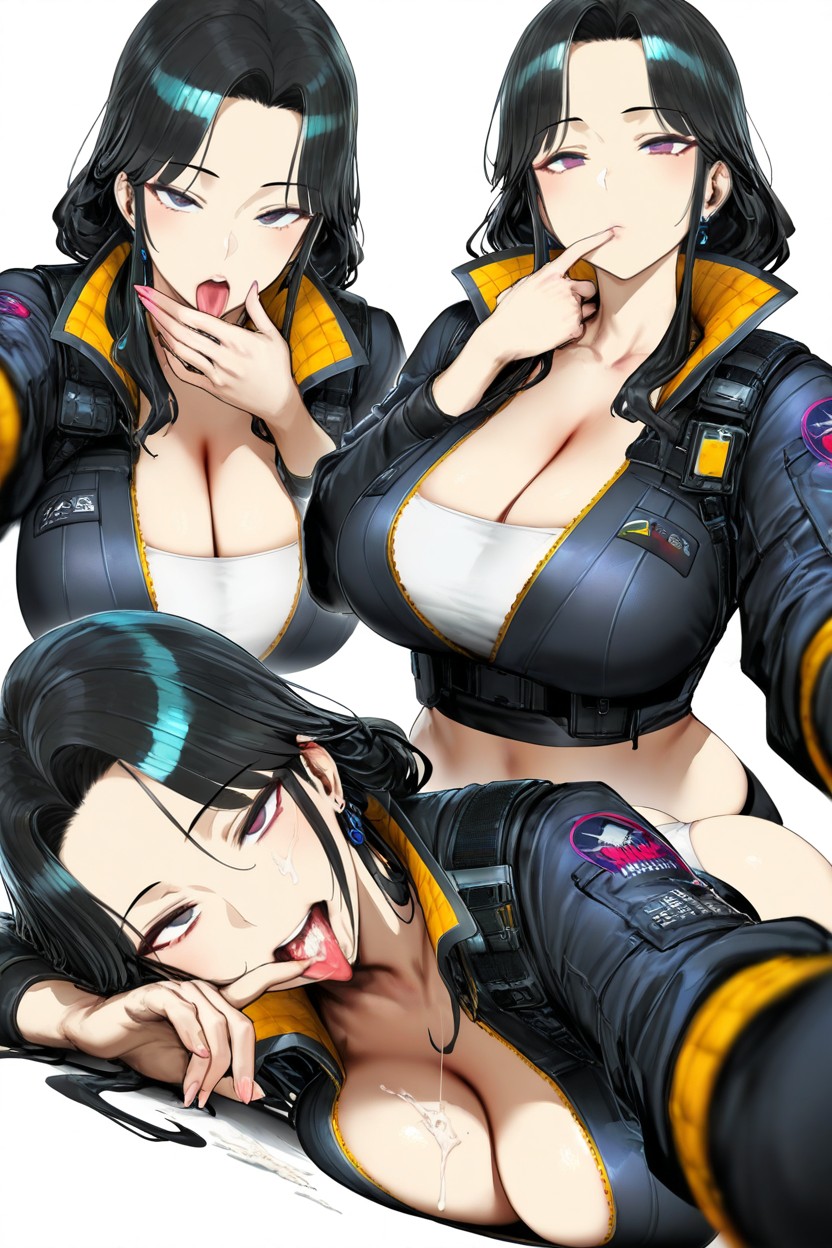 Selfie, Vues Multiples, Saliva Thread Porno IA Hentai