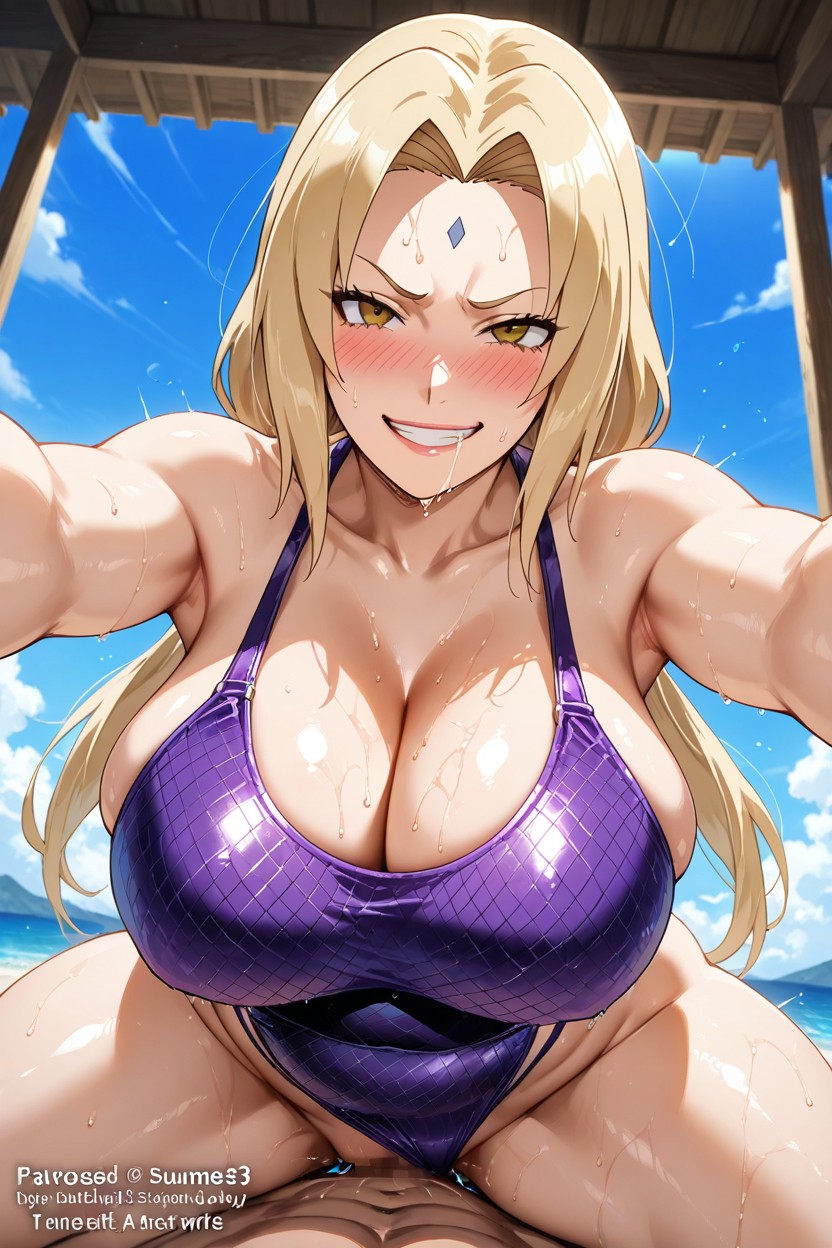 Beach, 25+, Front View Hentai AI Porn
