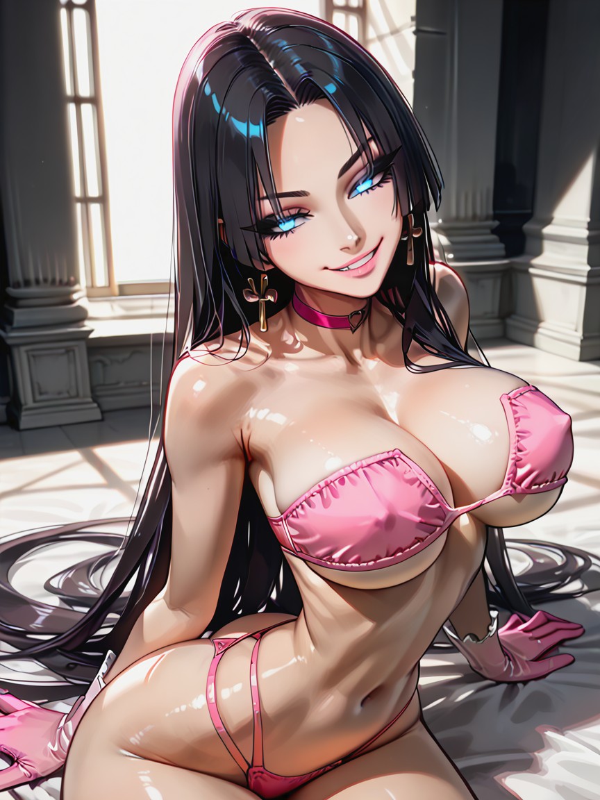 Very Teasing Expression, Saturated Colors, Mischievous Smile Porno IA Hentai