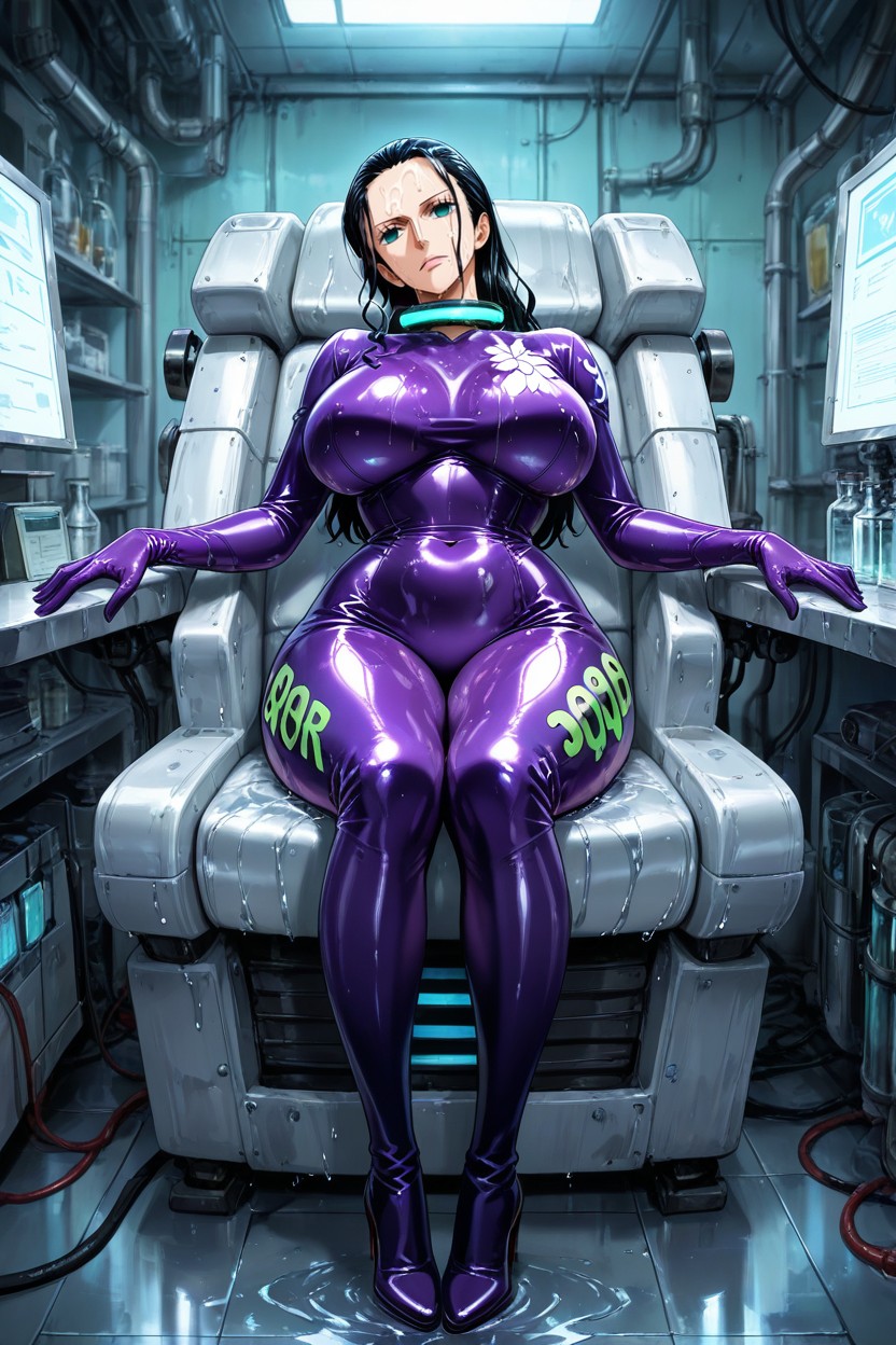 Blank Eyes, Nico Robin From One Piece, Mouth Open AI黃漫