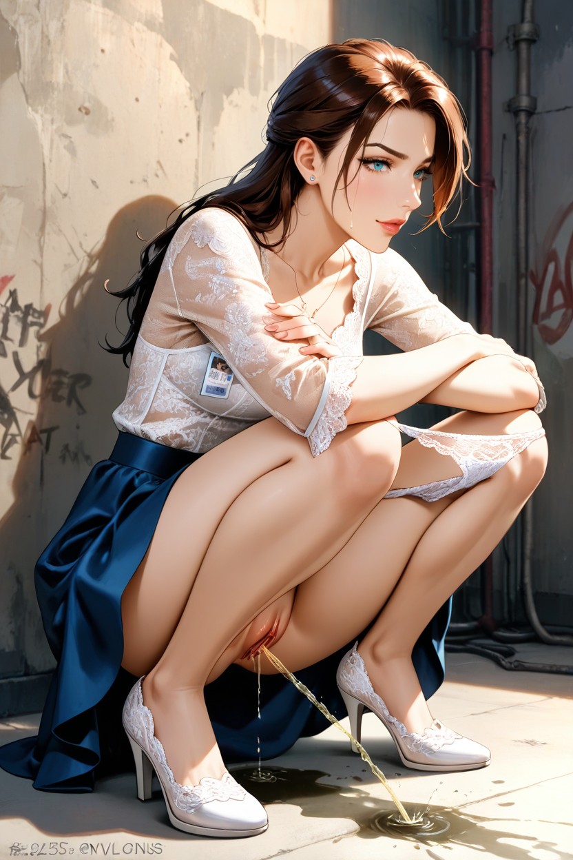 Lips, Princess Lara Croft, Holding Edge Of Her Dress Hentai IA