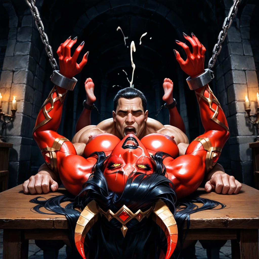 Big Muscular Woman, Rich Textures, Demon Queen Porno IA Hentai