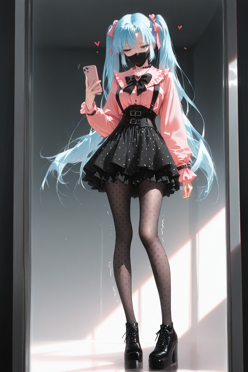 Ultra Detailed, Look At Smartphone, Moist Eyes Hentai IA