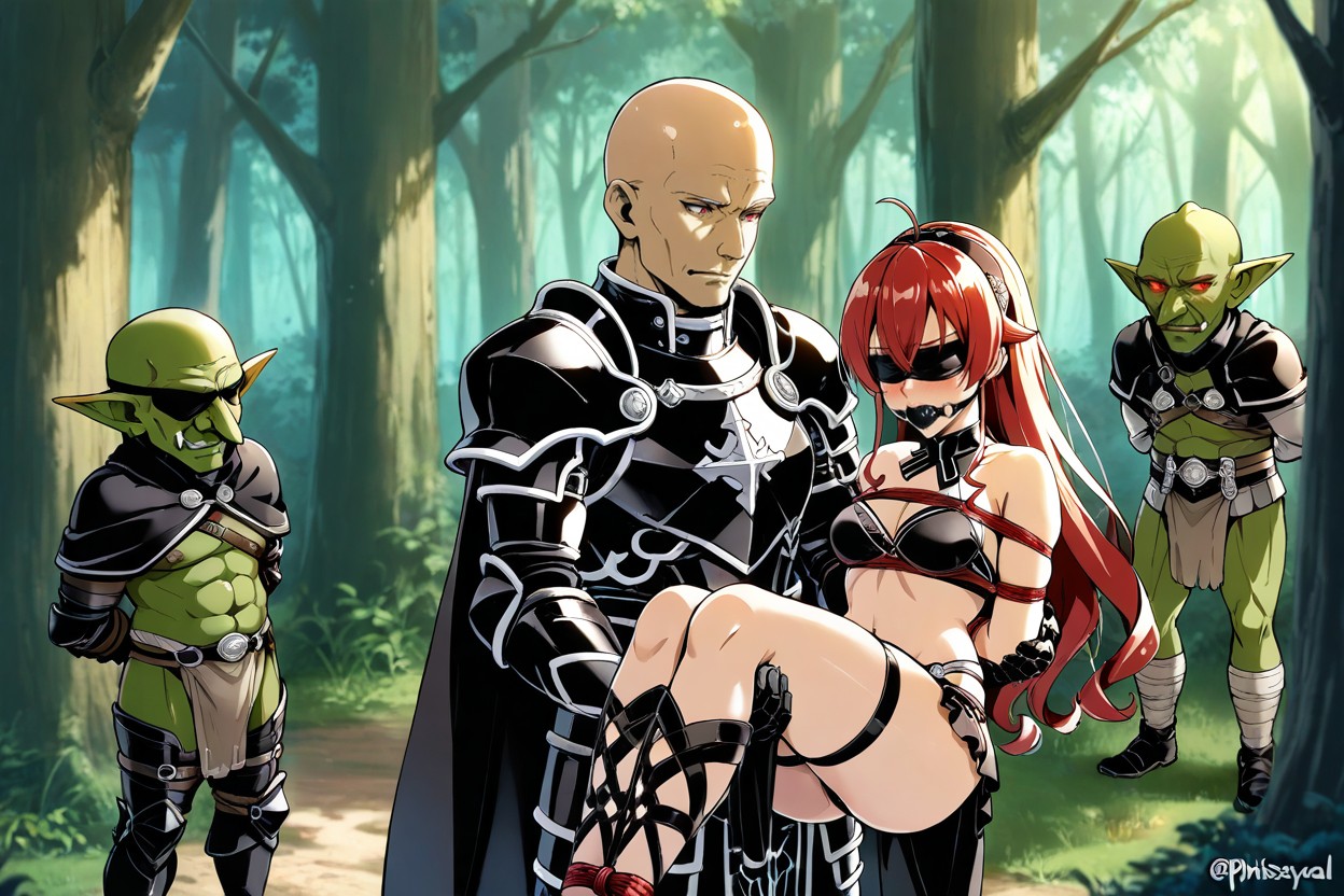 Outside, Only One Male Goblin, Bald Goblin Hentai IA