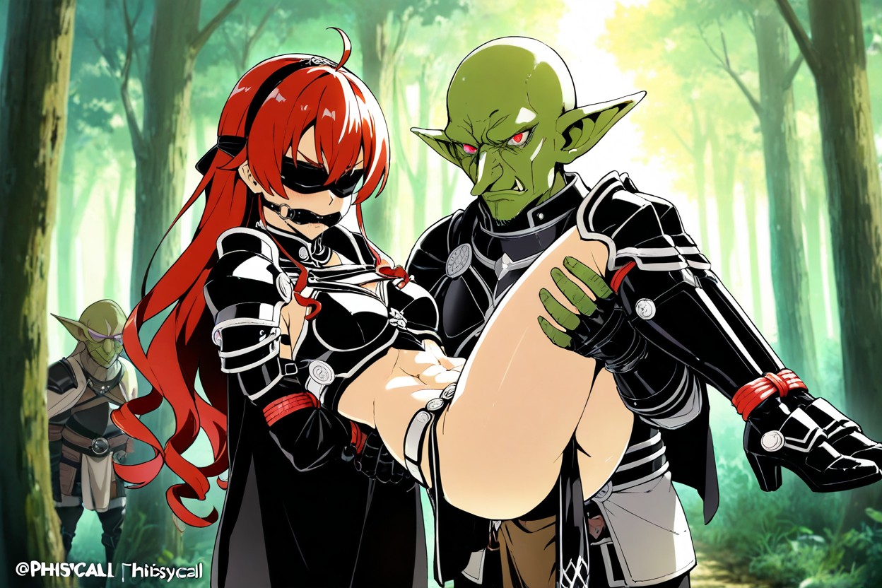 Female Taller Than Goblin, Phisycal Contact, Outside Porno IA Hentai