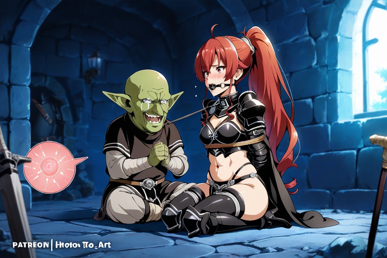 Sound Effect, Goblin In Loincloth, Female Sit On Ground Hentai IA pornografia
