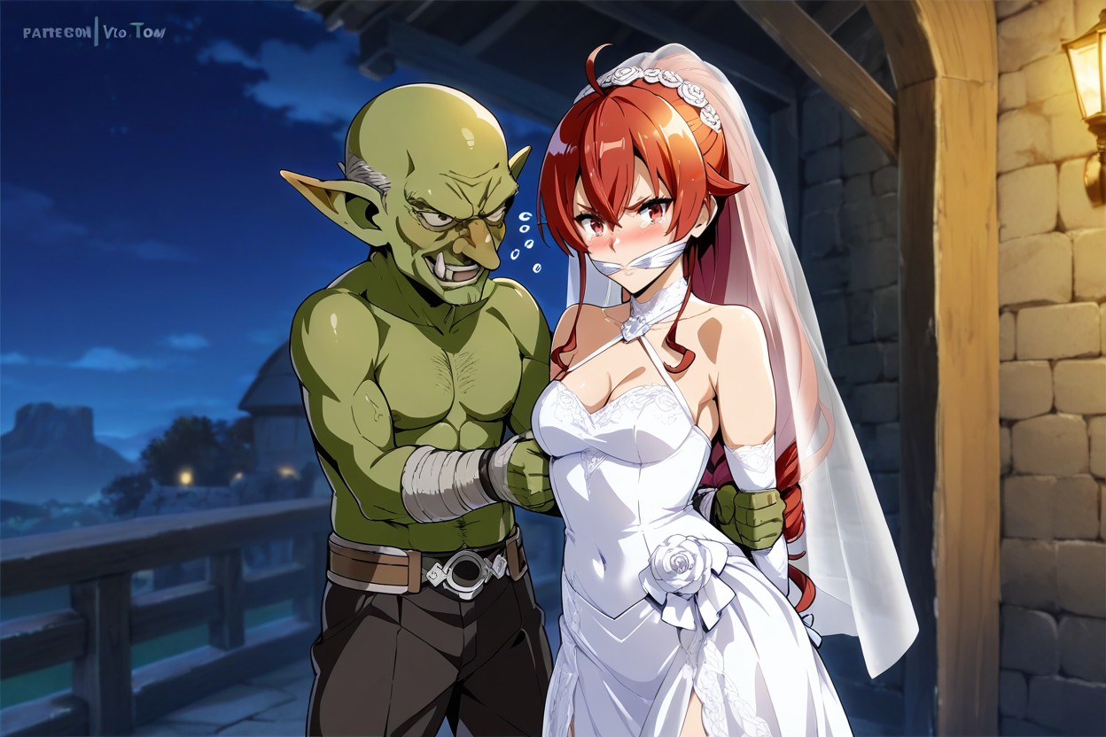V-shaped Eyebrows, Only One Eris Greyrat From Mushoku Tensei, Night Hentai AI Porn