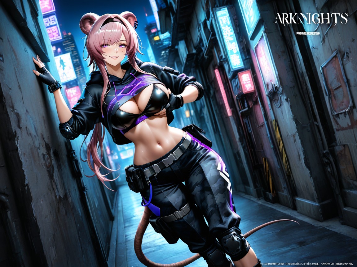 Pink Hair, 25+, Cyberpunk Hacker Hentai AI Porn