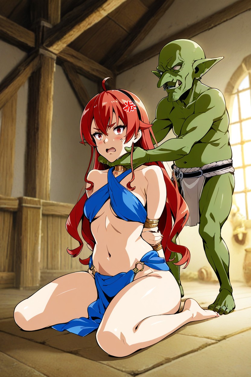Arms Behind Back, Inside, Eris Greyrat's Eyebrow Hentai AI Porn