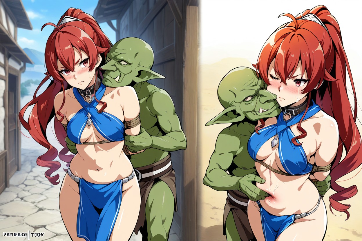 Side View, Bras Derrière Le Dos, Takeda Hiromitsu Art Style Porno IA Hentai