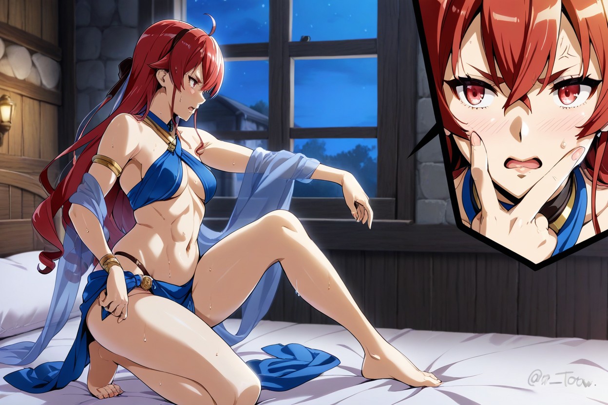 Bailarina Del Vientre, En Serio, Cejas En V Hentai IA