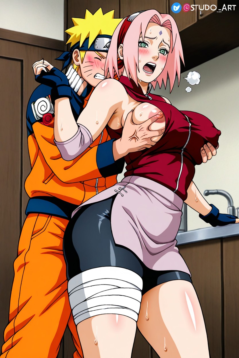 Studio Pierrot Art Style, Super Ultra Detailed, Charming Hentai AI Porn