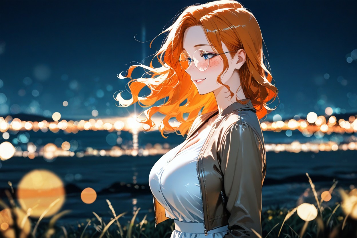 Milf, Vibrant Colors, Black Cropped Jacket Hentai AI Porn